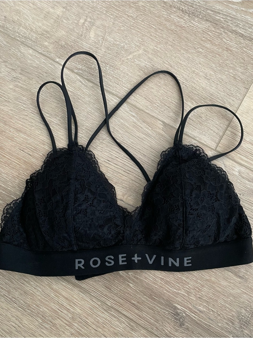 Ardene Rose+Vine Black Lace Bralette